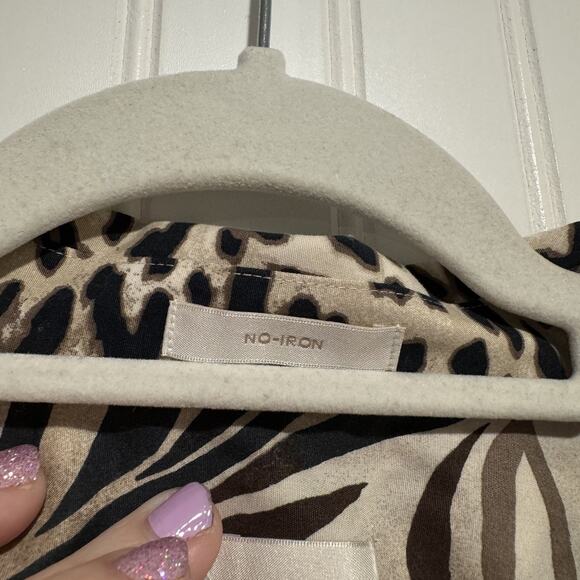 Chicos No Iron Animal Print Tunic Top Cotton Size XL - Picture 4 of 6